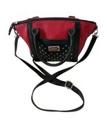 Nine West Studded Red Black Satchel Crossbody Convertible Handbag - $23.40
