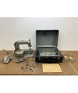 Vintage Compac Sewing Machine w Original Travel Case &amp; Accessories indus... - £62.90 GBP