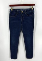 American Eagle Jegging Jeans Size 6 Dark Blue Stretch Skinny Womens - £19.46 GBP