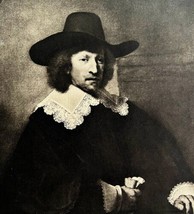 Rembrandt 1944 Portrait Of A Gentleman Gravure Style Phaidon Art Print DWU10 - £79.92 GBP