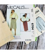 Vintage McCalls Pattern Misses Skirt Elastic In Waistline Front Slit 6704 - $14.99