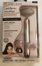 Finishing Touch Flawless Contour Vibrating Facial Roller & Massager Rose Quartz - £19.94 GBP
