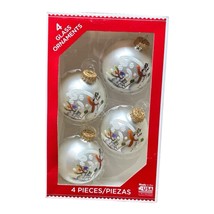 Box Of 4 Holiday Time 2.5” Glass Ball Christmas Ornaments ~⛄️Snowmen - $18.00