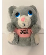 Vintage Grey Plush Bear With Pink &quot;You&#39;re Special&quot; Shirt 1983 Approx 7” ... - $417.80 MXN