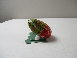 Vintage 1950&#39;s Tin Litho Hopping Sliding Toy Frog, Japan Rare - $53.45