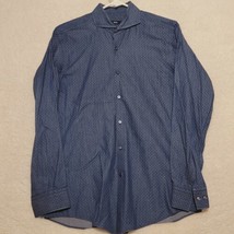 Hugo Boss Men&#39;s Dress Shirt Size 16.5/ 42 Blue Striped Long Sleeve Butto... - $25.87