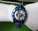 swiss quartz blue convertible pro diver wrist/pocket watch leather strap... - $599.90
