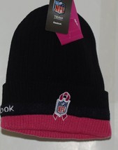 Reebok Jacksonville Jaguars Black Pink Breast Cancer Awareness Cuffed Knit Hat image 2
