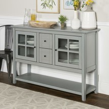 Sideboard Wood Cabinet Buffet TV Stand China Storage Glass Door Console ... - $584.89