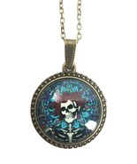Necklace Grateful Dead Jewelry Retro Charm Pendant Merchandise Skull (Br... - €8,73 EUR
