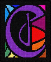 Pepita Needlepoint Canvas: Letter C Stained Glass, 7&quot; x 9&quot; - £39.54 GBP+