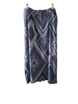 Laura Cruz Blue Patterned Skirt - £7.65 GBP