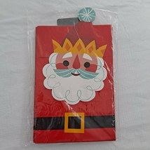 Santa Gift Bags Sacks 8 pack Fold Over Christmas Treats - £5.47 GBP