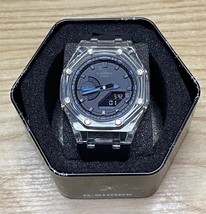 Casi Oak - Custom G-SHOCK &quot;Blue Coral Jelly&quot; - Casio GA2100 Mod - Watch 44mm - £119.62 GBP
