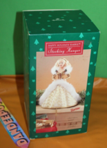 Hallmark Happy Holidays Barbie Christmas Stocking Hanger 1995 Mattel XSH... - $29.69