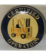 &quot;Certified Operator&quot; Forklift Driver Lapel Tie Pin - (Gold color) ~ Appr... - $13.61 CAD