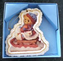 Cherished Teddies Porcelain Hanging Ornament  1998 Friends Are Always Pu... - $13.86
