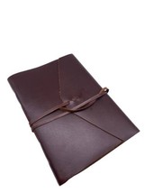 Handmade Leather Journal Sketch Book Bound Unlined Paper Pages Writing 6... - $55.74