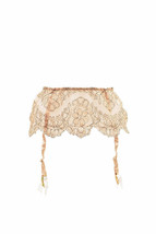 Agent Provocateur Womens Suspenders Luxurious Floral Lace Beige Size S - £136.79 GBP