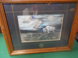 Great WESTERN AMERICANA  Sketch Print &quot;White Buffalo&quot;  Signed by Donald ... - £51.11 GBP