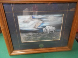 Great WESTERN AMERICANA  Sketch Print &quot;White Buffalo&quot;  Signed by Donald ... - £47.79 GBP