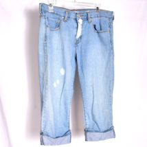 Levis 515 Capri Light wash Clorox Splash Jeans Size 12 - £7.72 GBP