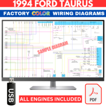 1994 Ford Taurus Complete Color Electrical Wiring Diagram Manual USB - $24.95
