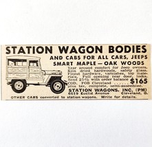 1947 Oak Wood Station Wagon Jeep Bodies Advertisement Automobilia Vintag... - $19.99