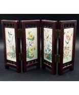 Chinese Table Top 4 Screen Hand Painted Marble Mini Tiles 8.25” x 5” - $935.17 MXN