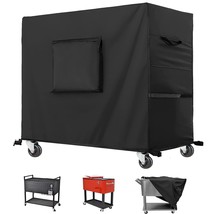 Cooler Cart Cover Waterproof,Heavy Duty 420D Oxford Fabric Fit For Most 80 Quart - £28.46 GBP