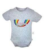 Rainbow skittles Newborn Jumpsuit Baby Romper Bodysuit Infant Clothes Ou... - £8.18 GBP