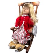 Vtg Telco Motionette Christmas Girl Rocking Chair Waiting for Santa Anim... - $977.84 MXN