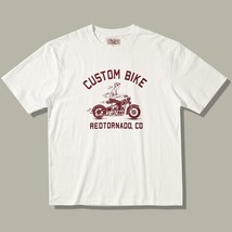Red Tornado Biker Print T-Shirts Summer Riding Motorcycle Retro Short Sleeve Tee - £118.00 GBP