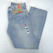 New Levis 501 Jeans 150th Year Anniversary Peace Original Medium Wash Blue 33x32 - £30.33 GBP