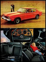 1973 HOT ROD Magazine Car Print Ad - Ford &quot;Capri&quot; 2 Door Bucket Seats A5 - £5.44 GBP