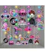 56 Pcs 50s Hanging Decorations with Lights Retro Rock and Roll Hanging S... - $363.96 MXN