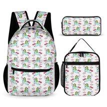 Mondxflaur Cartoon Backpacks for School Kids Lunch Bag and Pencil Cases Set - £37.51 GBP