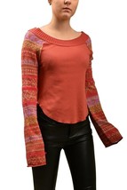 FREE PEOPLE Womens Pullover Fairground Washed Red Size XS OB839112  - £44.08 GBP