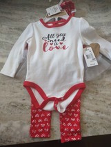 All You Need Is Love 9 Month Valentine&#39;s Day Baby Outfit - £17.31 GBP