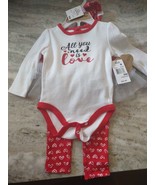 All You Need Is Love 9 Month Valentine&#39;s Day Baby Outfit - $21.78
