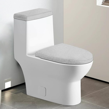 Grey Stretch Velvet Toilet Seat and Tank Lid Cover Set, Super Soft Plush... - $360.92 MXN