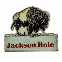 Vintage Magnet Jackson Hole Rubber Magnet Buffalo - $14.84