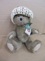 NOS Boyds Bears Adeline Labearsley 912657 Fabric Plush Bear Floral Hat B73 C - £35.92 GBP