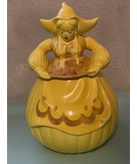 Red Wing Yellow &amp; Brown Dutch Girl Katrina Cookie Jar Storage Vintage Ci... - $126.13 CAD