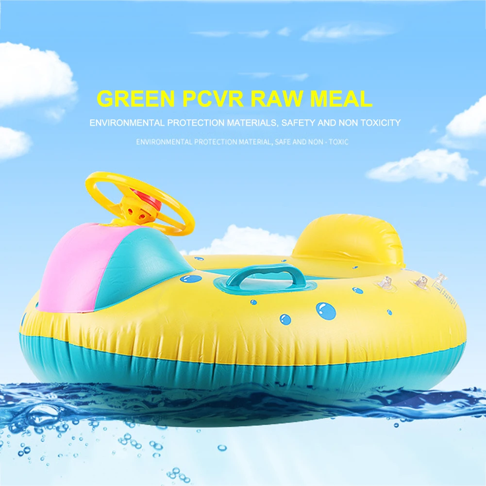1/3pcs Cartoon Car Swimming Ring Inflatable Floating Circle Baby Water Seat Pool - £21.53 GBP+