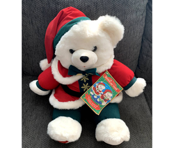 1995 Dan Dee Snowflake Teddy Bear Christmas Holiday White Stuffed Plush 18&quot;  - £30.55 GBP