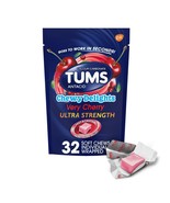 3 PACK TUMS CHEWY DELIGHTS ULTRA STRENGTH HEARTBURN RELIEF CHERRY FLAVOR... - £22.58 GBP