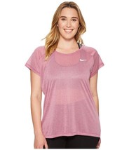 Nike Womens Plus Size Breathe Mesh Racerback T Shirt Size 1X Color Berry/Heather - £47.19 GBP
