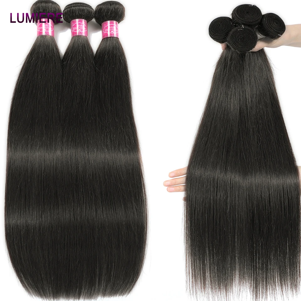 12A Bone Straight Human Hair Bundles Raw Hair Bundles 36 38 40 Inch Long Thick - £15.48 GBP+