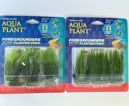 Penn Plax Aqua Plant Foregrounders Planter Pods For Aquarium Fish Tanks Plastic - £11.62 GBP